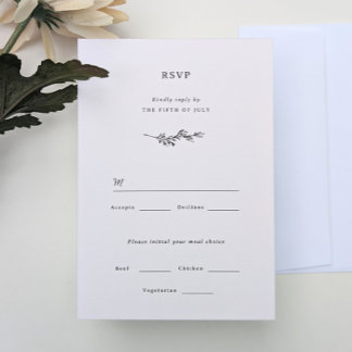Wildflower Wedding RSVP Card