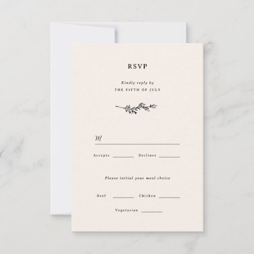 Wildflower Wedding RSVP Card