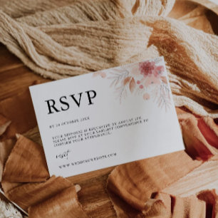 Wildflower Wedding RSVP Card Template