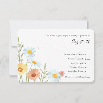 Wildflower Wedding Rsvp Response Cards by OccasionInvitations at Zazzle