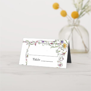 Wildflower Wedding Rustic Country Wild Flowers Wed Place Card