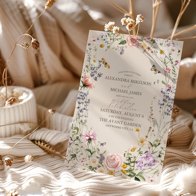 Wildflower Wedding Rustic CountryWedding Invitation (Creator Uploaded)