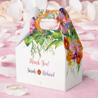 Wildflower Wedding, Rustic Floral Thank You & Favor Boxes