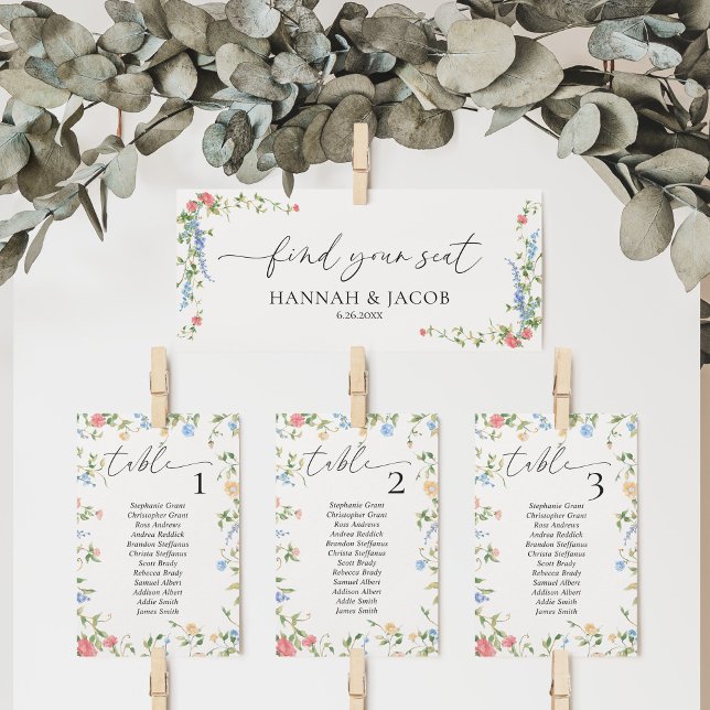 Wildflower Wedding Seating Chart Welcome Header (Creator Uploaded)
