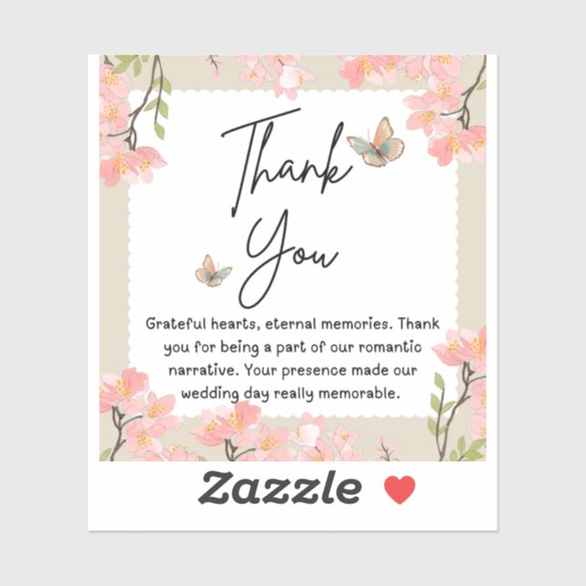 Wildflower wedding sticker (Sheet)