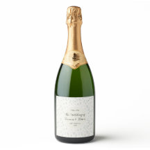 Wildflower Wedding Table Number Champagne Label