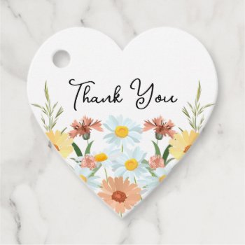 Wildflower Wedding Thank You Favor Tags by OccasionInvitations at Zazzle