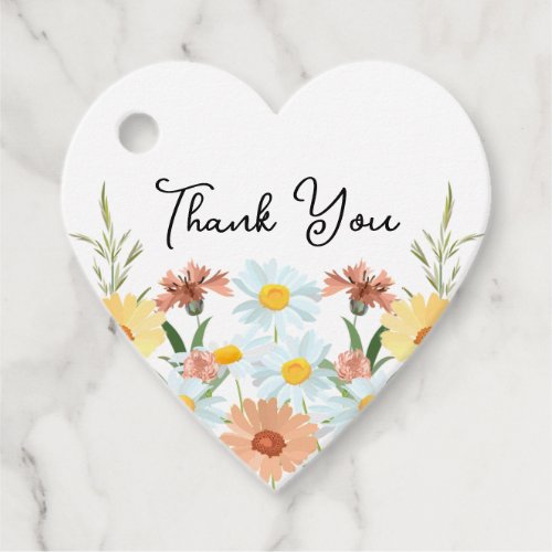 Wildflower Wedding THANK YOU Favor Tags