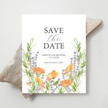 Wildflower Wedding Theme Save The Date Flyer by DoTellABelle at Zazzle