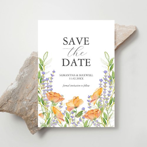 Wildflower Wedding Theme Save The Invitation