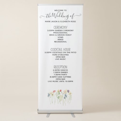 Wildflower Wedding Timeline _ Framed Sign