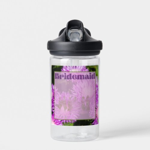 Wildflower Wedding Viola etc Bridesmaid  Water Bottle