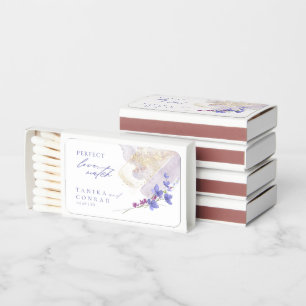 Wildflower Wedding Watercolor Peri ID954 Matchboxes