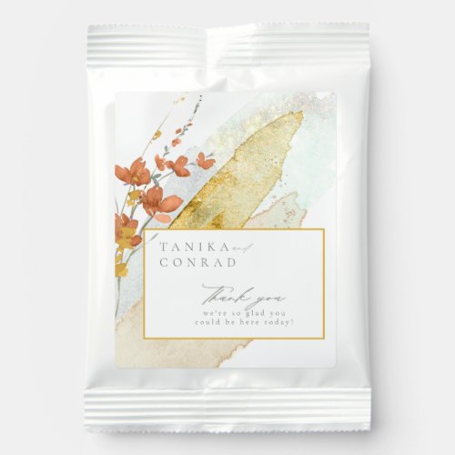 Wildflower Wedding Watercolor Thank You Gold ID95  Margarita Drink Mix