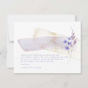 Wildflower Wedding Watercolor Thank You Peri ID954 Card