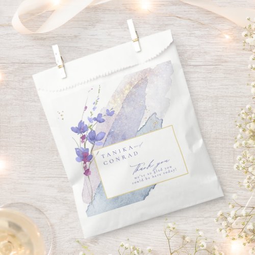 Wildflower Wedding Watercolor Thank You Peri ID954 Favor Bag