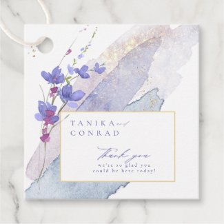 Wildflower Wedding Watercolor Thank You Peri ID954