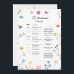 Wildflower Wedding weekend itinerary Timeline Card<br><div class="desc">🌿 Introducing the Petite Floral Patterned Wedding Collection – a delicate watercolor wildflower suite designed for romantic, garden-inspired weddings. Featuring soft pastel blooms, elegant botanical accents, and timeless floral arrangements, this collection is perfect for spring, summer, rustic, or outdoor weddings. For custom requests you need my help with, do not...</div>