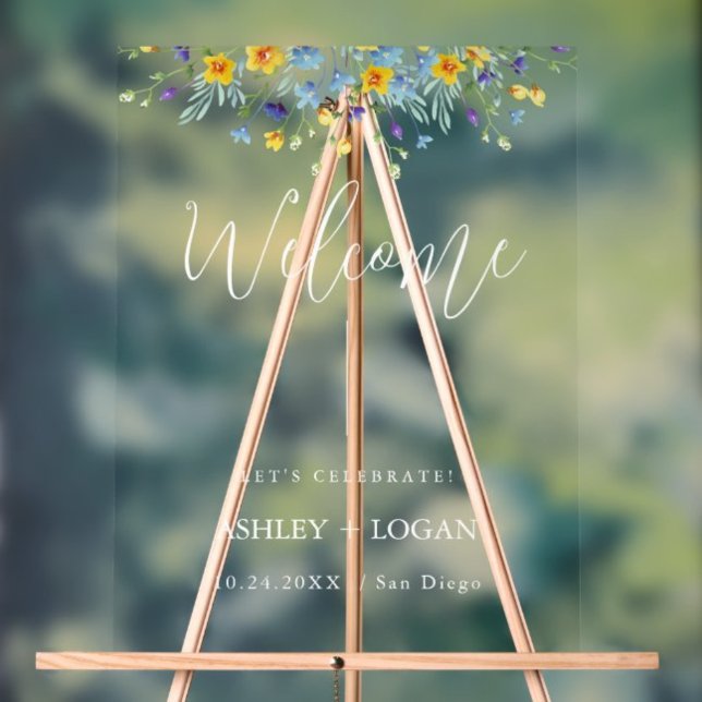 Wildflower Wedding Welcome sign (Creator Uploaded)