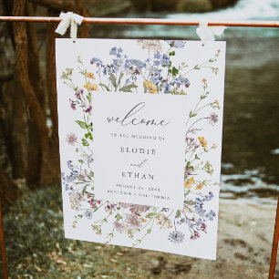 Wildflower Wedding Welcome Sign Foam Board Boho