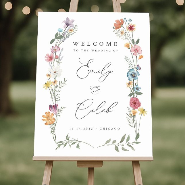 Wildflower Wedding Welcome Sign Template | Boho (Creator Uploaded)