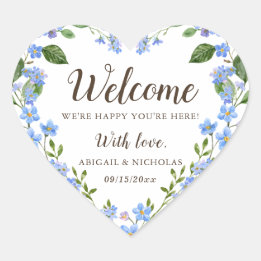 Wildflower Wedding Welcome Sticker Gift Favor Tag