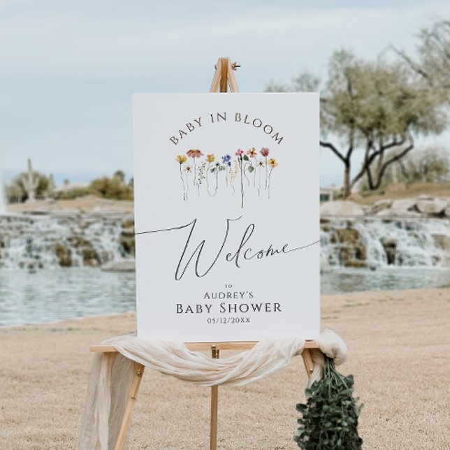 Wildflower Welcome Baby In Bloom Baby Shower Foam Board (Creator Uploaded)