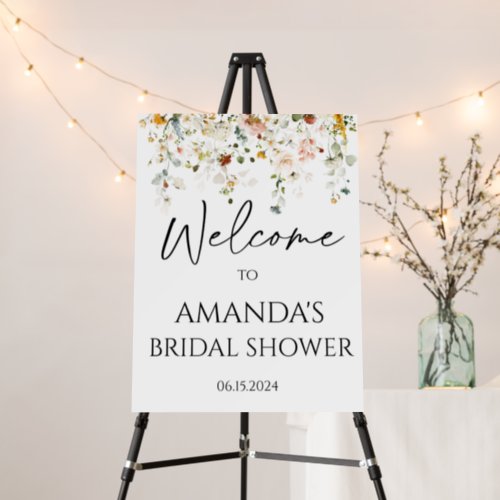 Wildflower Welcome Sign Bridal Shower 