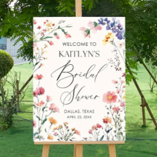 Wildflower Welcome Sign, Bridal Shower Welcome Sig Foam Board