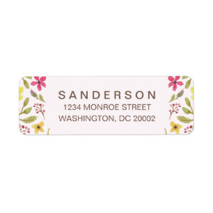 Wildflower Whimsy Rustic Floral Label