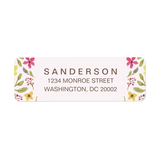 Wildflower Whimsy | Rustic Floral Label (Front)