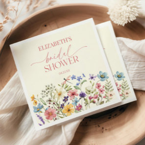 Wildflower Wild Flower Floral Bridal Shower Napkins