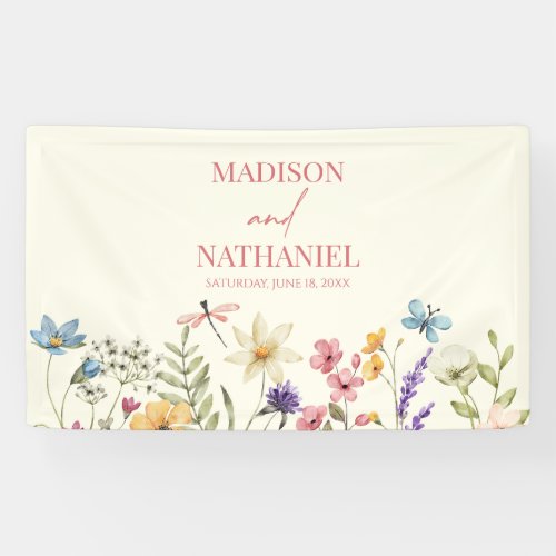 Wildflower Wild Flower Floral Garden Wedding Banner