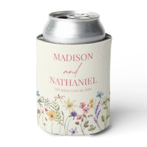 Wildflower Wild Flower Floral Garden Wedding Can Cooler