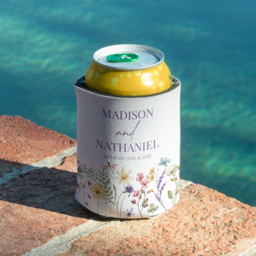 Wildflower Wild Flower Floral Garden Wedding Can Cooler