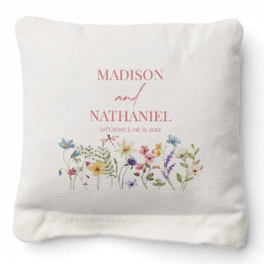 Wildflower Wild Flower Floral Garden Wedding Cornhole Bags