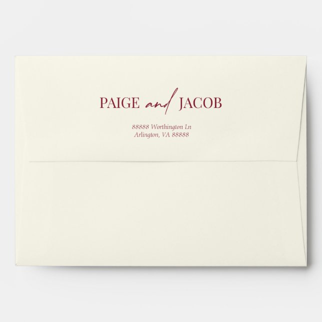 Wildflower Wild Flower Floral Garden Wedding Envelope (Back (Top Flap))