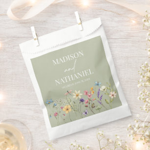 Wildflower Wild Flower Floral Garden Wedding Favor Bag