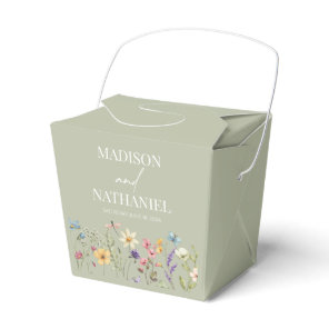 Wildflower Wild Flower Floral Garden Wedding Favor Boxes