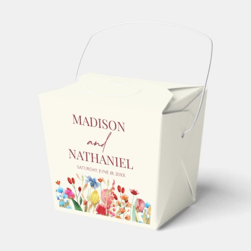 Wildflower Wild Flower Floral Garden Wedding Favor Boxes