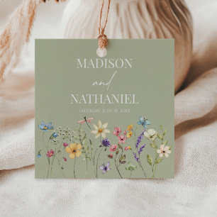 Wildflower Wild Flower Floral Garden Wedding Favor Tags