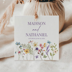 Wildflower Wild Flower Floral Garden Wedding Favor Tags