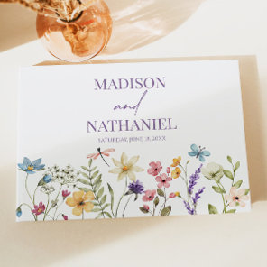 Wildflower Wild Flower Floral Garden Wedding Guest Book