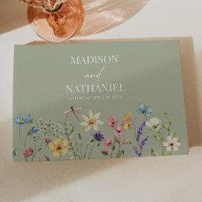 Wildflower Wild Flower Floral Garden Wedding Guest Book