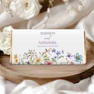Wildflower Wild Flower Floral Garden Wedding Hershey Bar Favors