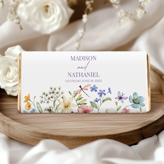 Wildflower Wild Flower Floral Garden Wedding Hershey Bar Favors (Creator Uploaded)