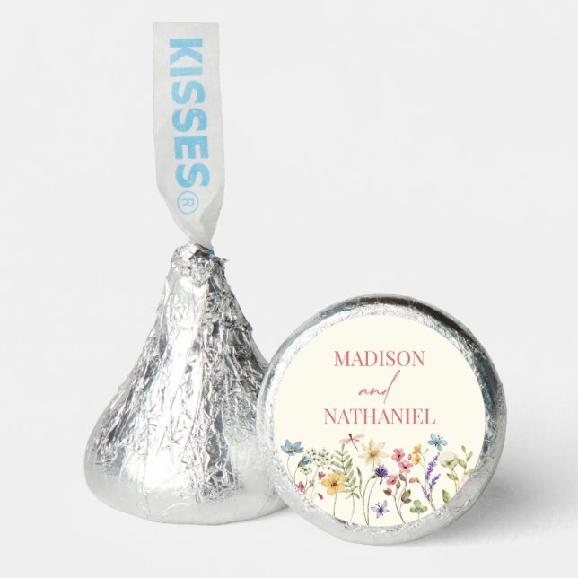 Wildflower Wild Flower Floral Garden Wedding Hershey®'s Kisses® (Front)