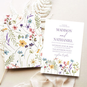 Wildflower Wild Flower Floral Garden Wedding Invitation