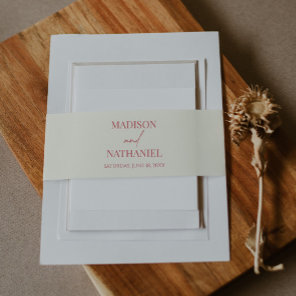 Wildflower Wild Flower Floral Garden Wedding Invitation Belly Band