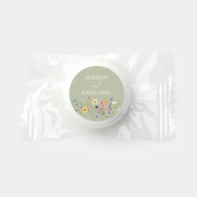 Wildflower Wild Flower Floral Garden Wedding Life Saver® Mints (Front)